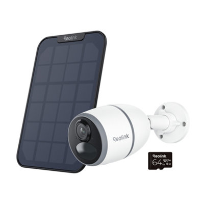B&Q -  Advantage Series G330 2K Battery 4G Lte Outdoor Security Camera With Solar Panel + 64Gb