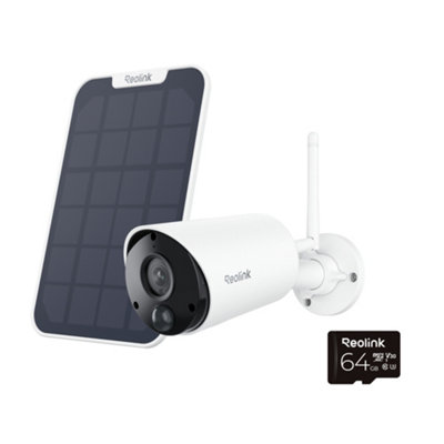 B&Q -  Advantage Series B3202K 3Mp Battery Wifi Outdoor Security Camera With Solar Panel + 64Gb