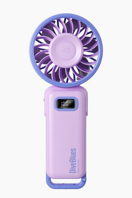 DiveBlues Fanzy Fan Portable Cooling Fan Summer Hot Breeze Hand Held Purple - Image 3