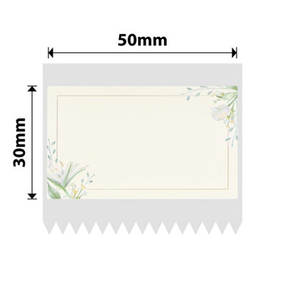 B&Q - Nb697NiimbotB1 / B21 / B3S / B450X30mm230 Plain Paper With Flowers Labels