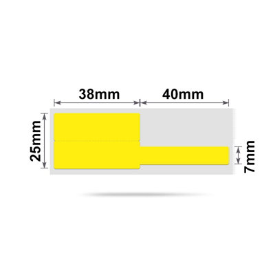 B&Q - Nb248NiimbotB1 / B21 / B3S / B425X78mm100 Yellow Cable Labels