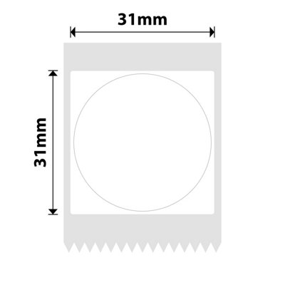 B&Q - Nb212NiimbotB1 / B21 / B3S / B431X31mm210 White Round Labels