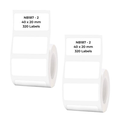 B&Q - Nb187NiimbotB1 / B21 / B3S / B440X20mm320 White Labels