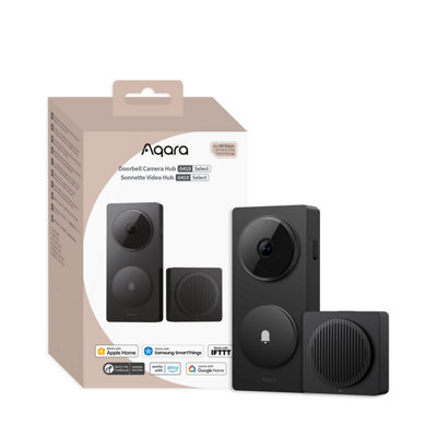Aqara Doorbell Camera Hub G410 Select Black Apple Homekit Secure VideoAlexaGoogle Home & Matter Compatible from B&Q