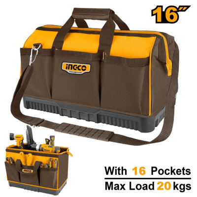 Ingco 16" Tote-Style Tool Bag Max Load 20Kg from B&Q