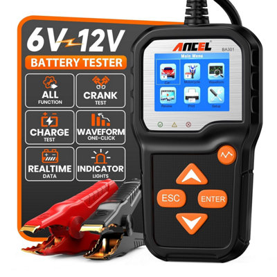 - Ancel Ba 301 Car Battery Tester 6 V 12 V100-2000 Cca Automotive Load Alternator Digital Charge Analyzer And Charging System