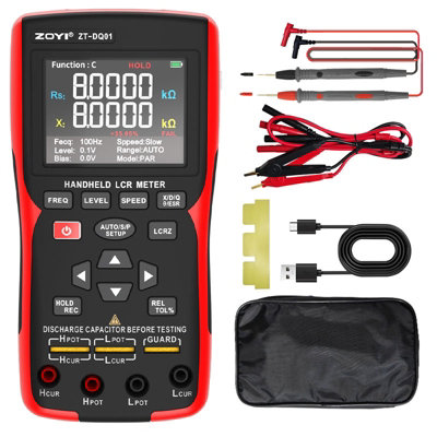 Zoyi Lcr Meter 100Khz Handheld Digital Lcr Bridge Meter With Kelvin ClipsHigh Precision Capacitance Resistance Inductance from B&Q