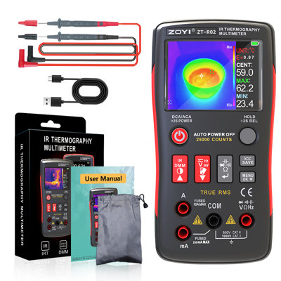 Zoyi Zt-R02 Thermal Imaging Multimeter & Ir Camera  240X240 Hd 96X96 Ir True Rms from B&Q