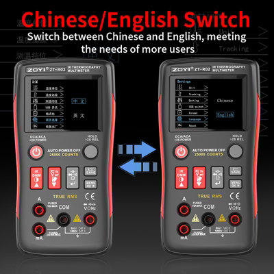ZOYI ZT-R02 Thermal Imaging Multimeter & IR Camera 240x240 HD 96x96 IR ...