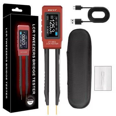 Zoyi Zt-Md2 Smart Lcr Tweezers For Smd Components  100Khz Precision Measures Z/x/pR/l/cDc 30V from B&Q