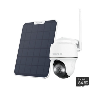 Reolink 4K Wifi Pt Solar/battery Security Cam+64Gb from B&Q
