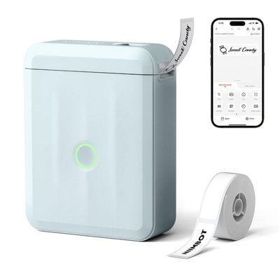 Niimbot D110-M Bluetooth Thermal Label Printer With Starter Roll Blue