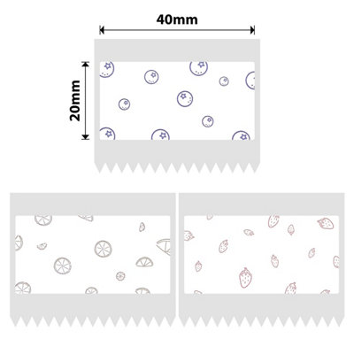 B&Q - Nb229NiimbotB1 / B21 / B3S / B440X20mm320 Fruit Pattern Labels