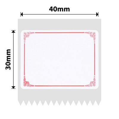 B&Q - Nb188NiimbotB1 / B21 / B3S / B440X30mm230 Red Border Labels