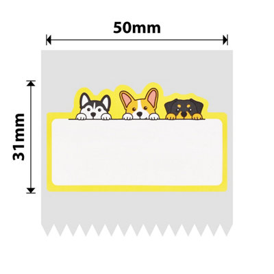 B&Q - Nb461NiimbotB1 / B21 / B3S / B450X31mm220 Dog Labels