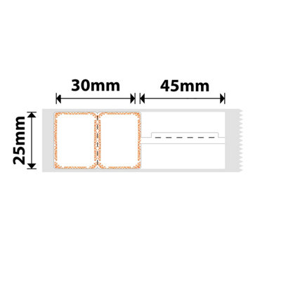 B&Q - Nb207NiimbotB1 / B21 / B3S / B425X75mm100 Orange Border Jewellery Labels