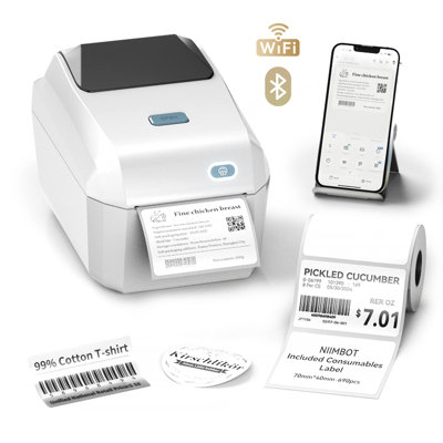 Niimbot Unisex Ivory K3_w Bluetooth® & Wifi Label Printer With Label Roll In Size 1 - Image 2