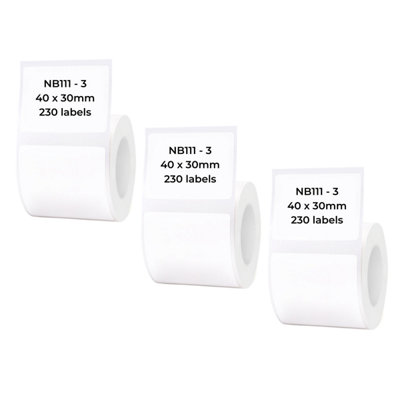 B&Q - Nb111NiimbotB1 / B21 / B3S / B440X30mm230 White Labels