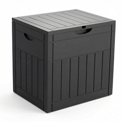  - Vounot 126 L Outdoor Storage Box With LidLockable Garden ChestWaterproof Plastic Deck For CushionsTools & Parcel Delivery