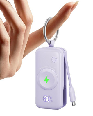 Iniu Power Bank For Apple Watch5000 Mah Wireless Portable Charger Powerbank With Built-In CableSlim Travel Keychain Battery from B&Q