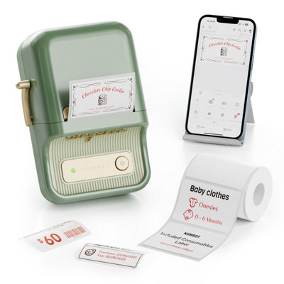 Niimbot B21 Pro 300Dpi Bluetooth Label Printer With Label Roll - Dark Green - Image 3