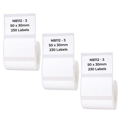 B&Q - Nb112NiimbotB1 / B21 / B3S / B450X30mm230 White Labels