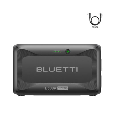 Bluetti B500K Expansion Battery With P090A Cable5120Wh Capacity For Ac200L Ac300 Ac500For Home BackupEmergencyOff-Grid from B&Q