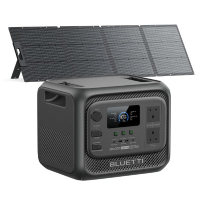 Bluetti Elite 300 Portable Power Station With 200W Solar Panel (Ship Separately), Compact 3Kwh For Home Backup, Camping & Rv Power Size 3 B&Q
