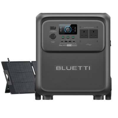 Bluetti Elite 400 Protable Power Station With 200W Solar Panel3840Wh Capacity 2600W Output For Home BackupRv LifeCamping from B&Q
