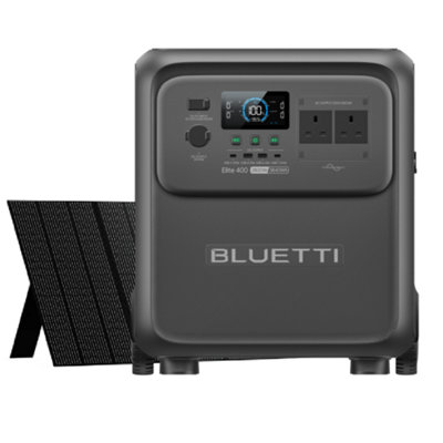 Bluetti Elite 400 Protable Power Station With 350W Solar Panel3840Wh Capacity 2600W Output For Home BackupRv LifeCamping from B&Q