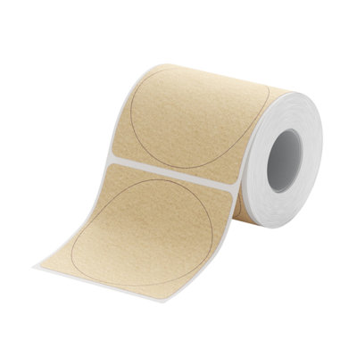B&Q - Nb831NiimbotB1-Pro / B21-Pro Only34X34mm205 Kraft RoundDual ColourRed & Black Text Labels