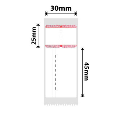 B&Q - Nb204NiimbotB1 / B21 / B3S / B430X70mm100 Red Border Jewellery Labels