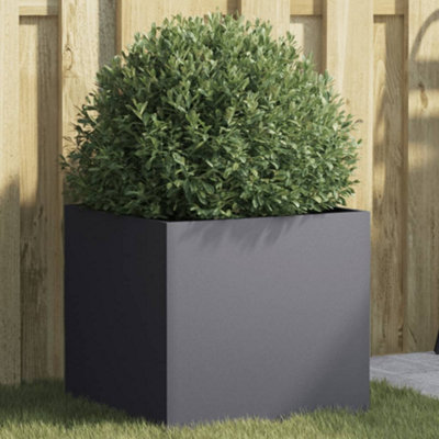 B&Q -  Planter Anthracite 42X40X39 Cm Steel