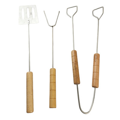 Maestro craft 3X Telescopic Extendable Turner Toasting Bbq Stainless Steel Fork Grill Set