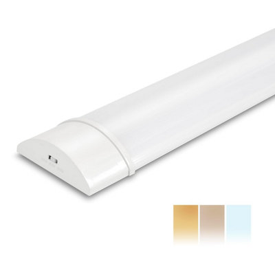 Brightfly 1-Pack Led Batten Light 4 Ft / 117 Cm34 W 3,750 Lm Strip Lights 3 Cct (3000 K / 4000 K / 6500 K) Fluorescent TubePc from B&Q