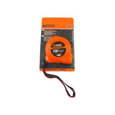 Maestro craft 3M / 10Ft Retractable Metal Tape Measure Measuring Metric Imperial Non-Slip from B&Q