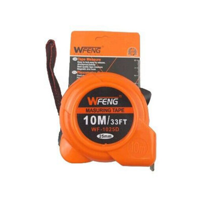 Maestro craft 10M / 33Ft Retractable Metal Tape Measure Measuring Metric Imperial Non-Slip from B&Q
