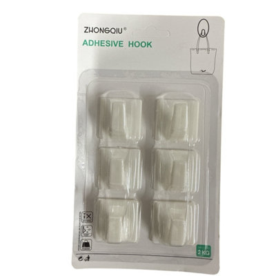 Maestro craft Adhesive Hooks /  Utility Hooks 6Pcs/pk from B&Q