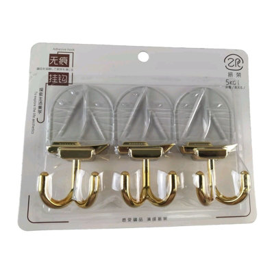 Maestro craft 3 X Self Adhesive Hooks White Plastic Strong Sticky Stick On Wall Door Hang from B&Q
