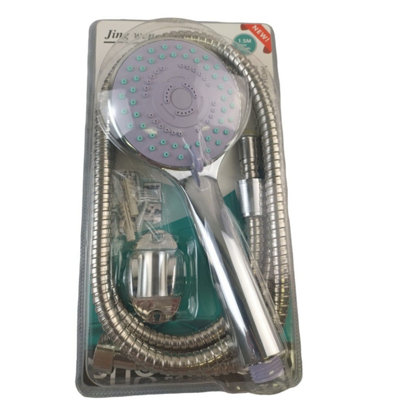 Maestro craft 1.5M Shower Head Set Universal Multi Function Chrome Anti-Limescale Bath Hose from B&Q