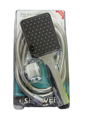 Maestro craft Rectangular Handheld Shower Head With A FlexibleDurable Stainless Steel Shower Hose from B&Q