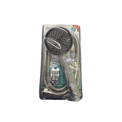 Maestro craft Black Face Handheld Shower Head Set With 1.5 Meter Stainless Steel Hose from B&Q