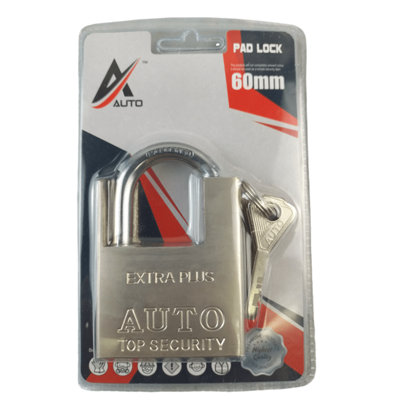 Maestro craft 60 mm 4 Keys Heavy Duty Padlock Swift Shackle Lock Keys Security Outdoor from B&Q
