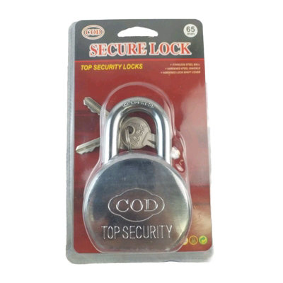 Maestro craft 65mm Padlock Waterproof Padlocks With 3 Keys from B&Q
