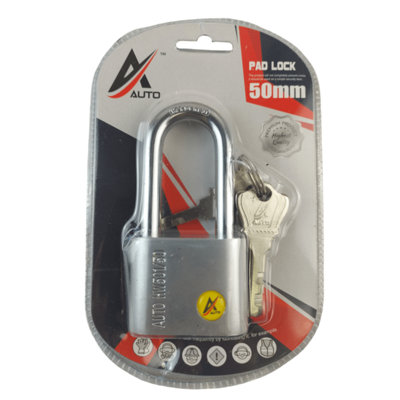 Maestro craft 50 Heavy Duty Padlock Swift Shackle Lock 4 Keys from B&Q
