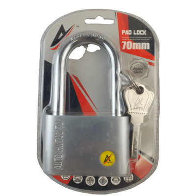 Maestro craft 70 Heavy Duty Padlock Swift Shackle Lock 4 Keys from B&Q