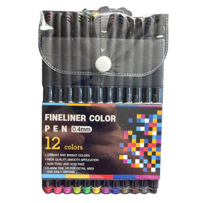 Maestro craft 12Pcs Fineliner Color Pen 0.40mm from B&Q