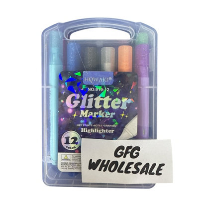 Maestro craft 12Pcs Glitter Marker Highlighter from B&Q