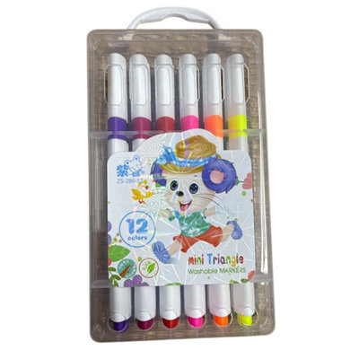 Maestro craft 12 Pcs Washable Markers Mini Triangle from B&Q