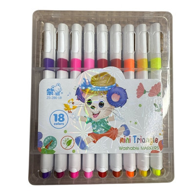 Maestro craft 18Pcs Washable Markers Mini Triangle from B&Q